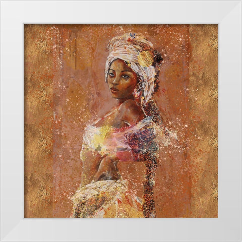 Sepia African Light White Modern Wood Framed Art Print by Wiley, Marta