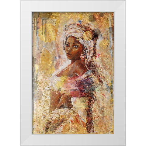 African Light V White Modern Wood Framed Art Print by Wiley, Marta