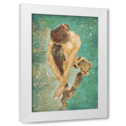 Teal Repose White Modern Wood Framed Art Print by Wiley, Marta