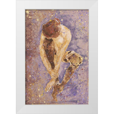 Purple Repose White Modern Wood Framed Art Print by Wiley, Marta