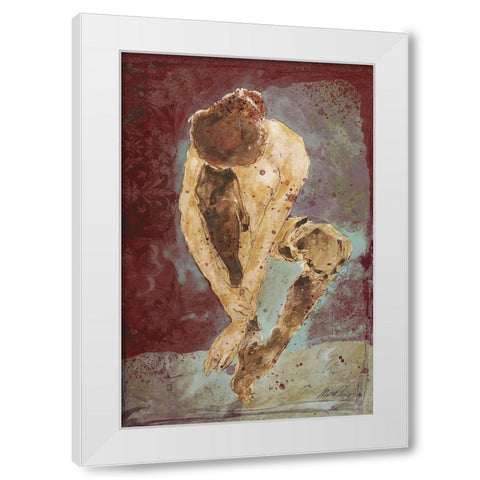 Wine burgundy Repose White Modern Wood Framed Art Print by Wiley, Marta