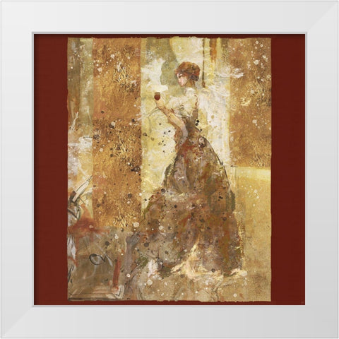 Wine I red White Modern Wood Framed Art Print by Wiley, Marta