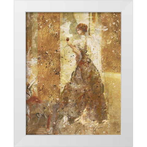 Wine I White Modern Wood Framed Art Print by Wiley, Marta