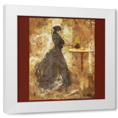 Wine II red White Modern Wood Framed Art Print by Wiley, Marta
