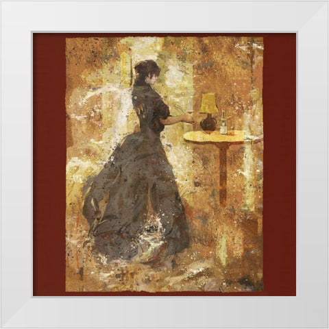 Wine II red White Modern Wood Framed Art Print by Wiley, Marta