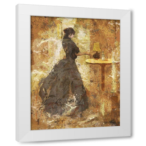 Wine II red White Modern Wood Framed Art Print by Wiley, Marta