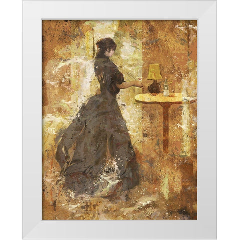 Wine II red White Modern Wood Framed Art Print by Wiley, Marta