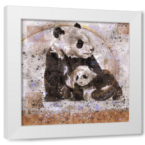 Fibonacci Panda I White Modern Wood Framed Art Print by Wiley, Marta