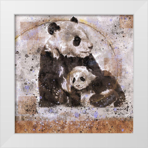 Fibonacci Panda I White Modern Wood Framed Art Print by Wiley, Marta