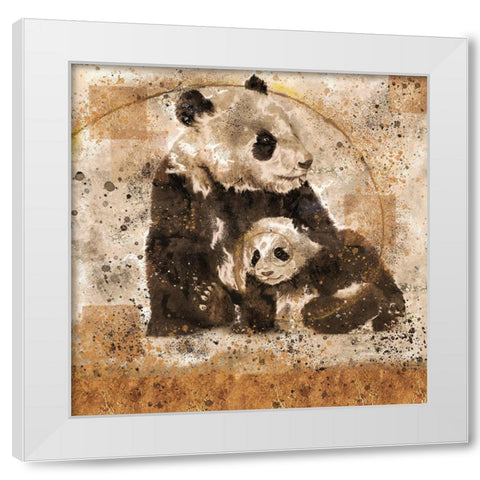 Fibonacci Panda II White Modern Wood Framed Art Print by Wiley, Marta