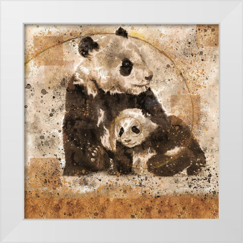 Fibonacci Panda II White Modern Wood Framed Art Print by Wiley, Marta