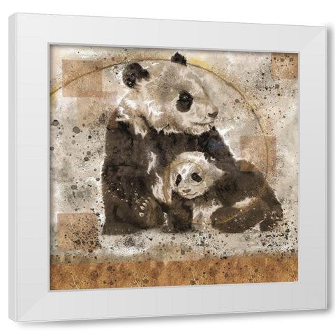 Fibonacci Panda III White Modern Wood Framed Art Print by Wiley, Marta