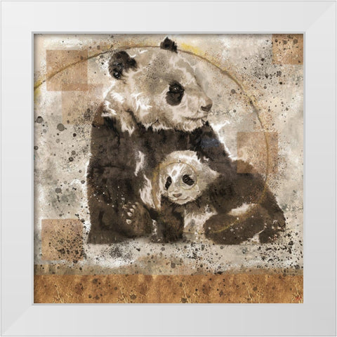 Fibonacci Panda III White Modern Wood Framed Art Print by Wiley, Marta