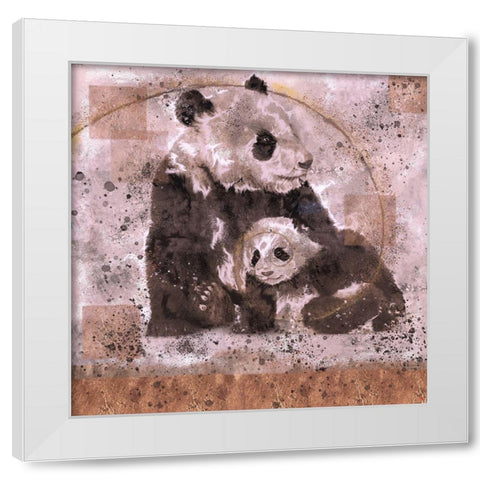Fibonacci Panda V White Modern Wood Framed Art Print by Wiley, Marta