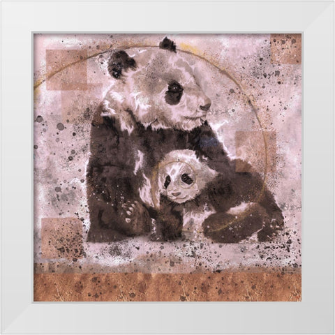 Fibonacci Panda V White Modern Wood Framed Art Print by Wiley, Marta