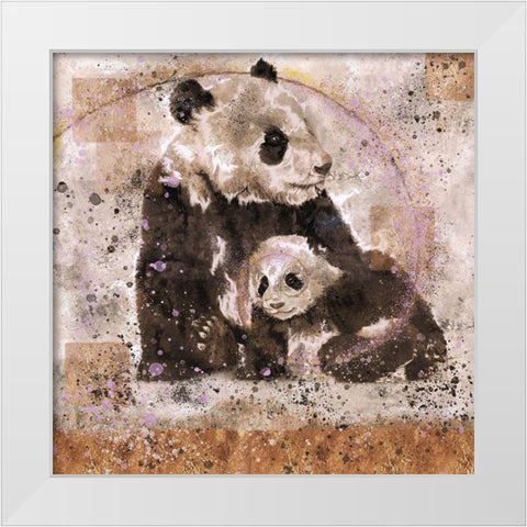 Fibonacci Panda VI White Modern Wood Framed Art Print by Wiley, Marta