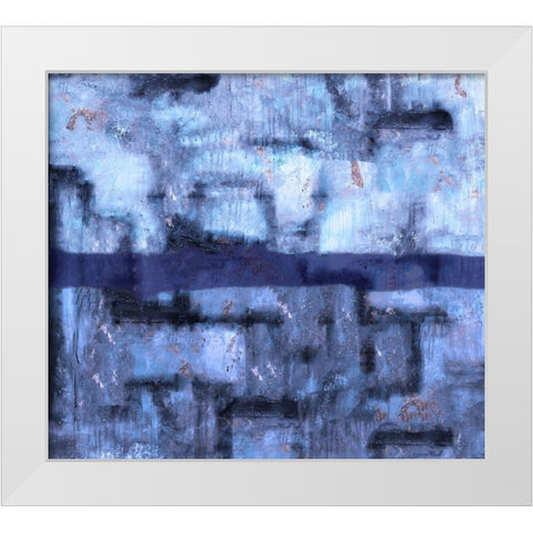 Blue Abstract XXVIIII White Modern Wood Framed Art Print by Wiley, Marta