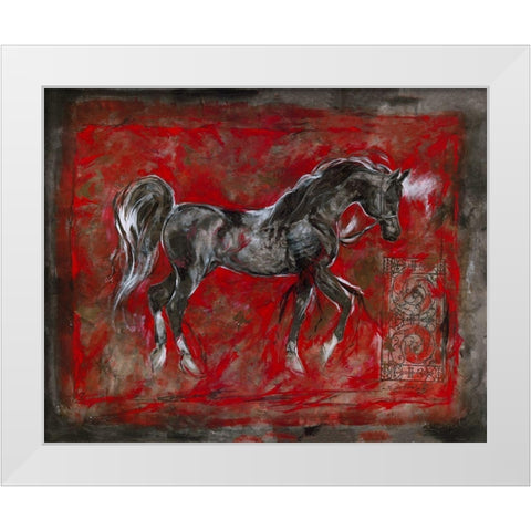 Red Lepa Zena Differnt Border White Modern Wood Framed Art Print by Wiley, Marta