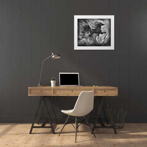 Romance BandW White Modern Wood Framed Art Print by Wiley, Marta
