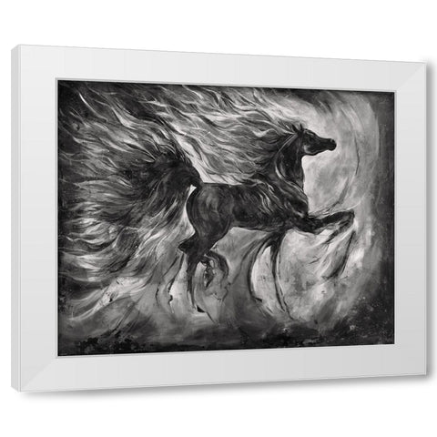 Romance BandW White Modern Wood Framed Art Print by Wiley, Marta