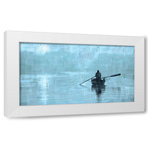 Peace White Modern Wood Framed Art Print by Wiley, Marta