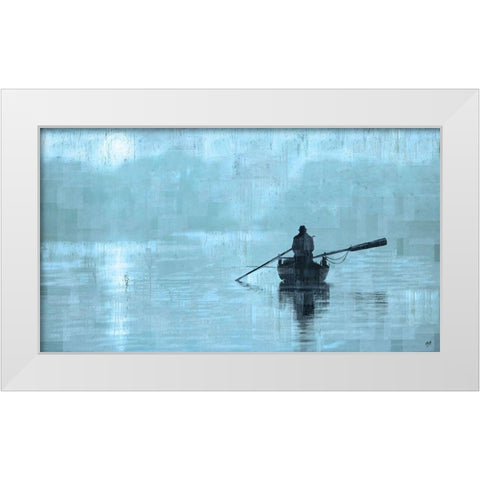 Peace White Modern Wood Framed Art Print by Wiley, Marta