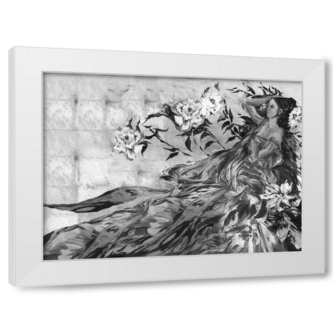 India Ink Sketch White Modern Wood Framed Art Print by Wiley, Marta
