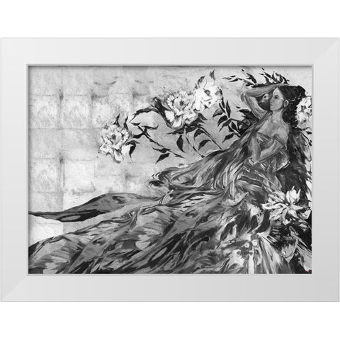 India Ink Sketch White Modern Wood Framed Art Print by Wiley, Marta
