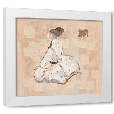 Silk Squares II White Modern Wood Framed Art Print by Wiley, Marta