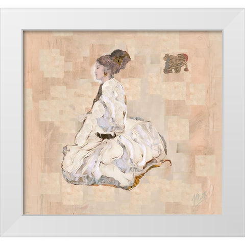Silk Squares II White Modern Wood Framed Art Print by Wiley, Marta