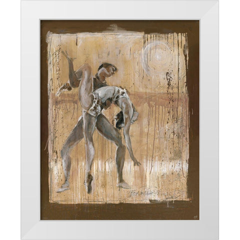 Dancer III White Modern Wood Framed Art Print by Wiley, Marta