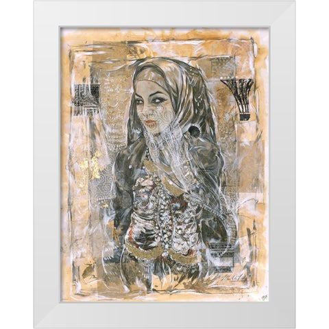 Dubai Light Beige White Modern Wood Framed Art Print by Wiley, Marta