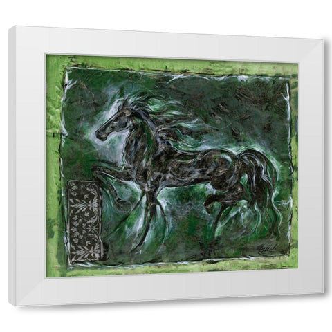 Green Lepa Zena White Modern Wood Framed Art Print by Wiley, Marta