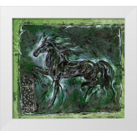 Green Lepa Zena White Modern Wood Framed Art Print by Wiley, Marta