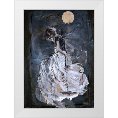 Night White Modern Wood Framed Art Print by Wiley, Marta