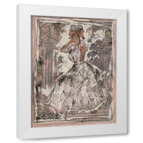 Beauty Stencil II White Modern Wood Framed Art Print by Wiley, Marta