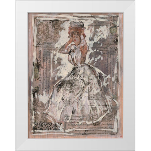 Beauty Stencil II White Modern Wood Framed Art Print by Wiley, Marta