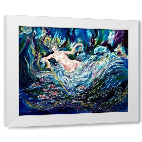 Goddess White Modern Wood Framed Art Print by Wiley, Marta