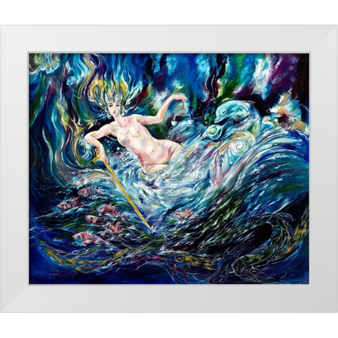 Goddess White Modern Wood Framed Art Print by Wiley, Marta