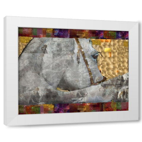Gold Leaf Arabian White Modern Wood Framed Art Print by Wiley, Marta