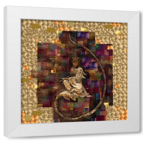 Quan Yin White Modern Wood Framed Art Print by Wiley, Marta