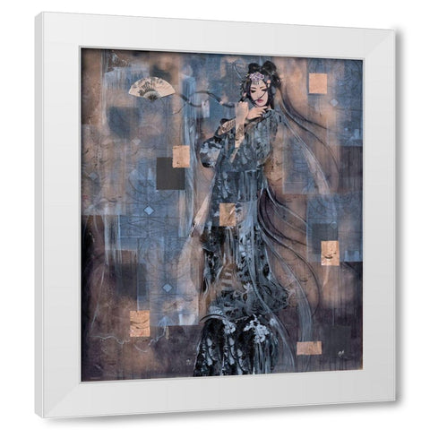 Geisha Tattoo I White Modern Wood Framed Art Print by Wiley, Marta
