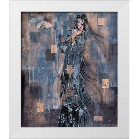 Geisha Tattoo I White Modern Wood Framed Art Print by Wiley, Marta