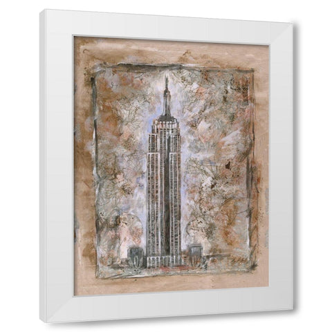 Beige, Cityscape White Modern Wood Framed Art Print by Wiley, Marta