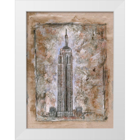 Beige, Cityscape White Modern Wood Framed Art Print by Wiley, Marta