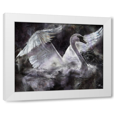 Swan I White Modern Wood Framed Art Print by Wiley, Marta