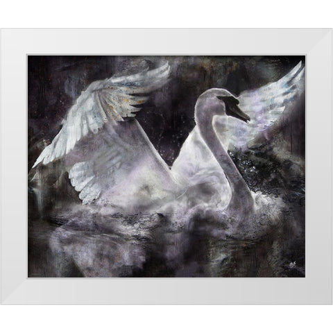 Swan I White Modern Wood Framed Art Print by Wiley, Marta
