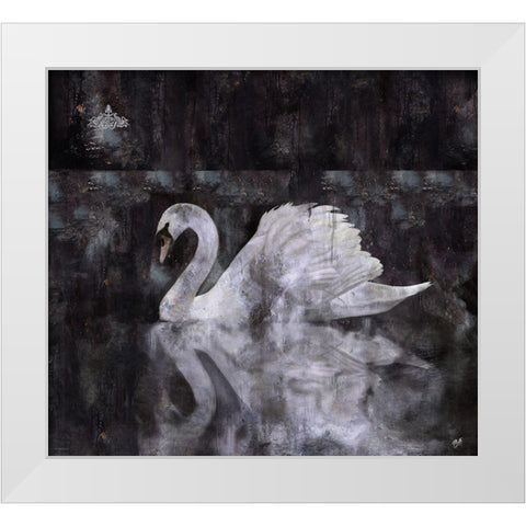 Swan II White Modern Wood Framed Art Print by Wiley, Marta