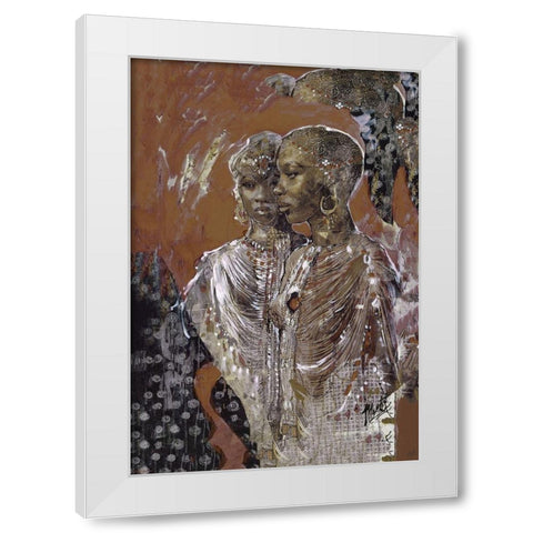 Sepia African White Modern Wood Framed Art Print by Wiley, Marta