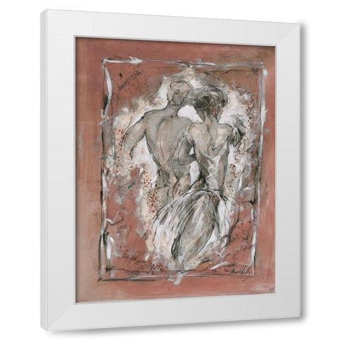 Lovers III White Modern Wood Framed Art Print by Wiley, Marta